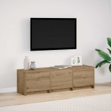 vidaXL LED-es tévéállvány 140 x 34 x 40 cm Művészi tölgy Mérnöki fa