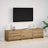 vidaXL LED-es tévéállvány 165 x 34 x 40 cm Művészi tölgy Mérnöki fa
