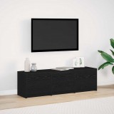 vidaXL LED-es tévéállvány Fekete Tölgy 140 x 34 x 40 cm Mérnöki fa