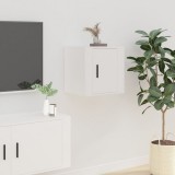 vidaXL Magasfényű fehér fali TV-szekrény 40 x 34,5 x 40 cm