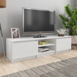 vidaXL Magasfényű fehér forgácslap tv-szekrény 140 x 40 x 35,5 cm