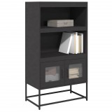 vidaXL Magastábla Fekete 68x39x123 cm Acél