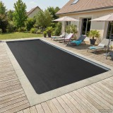 vidaXL Medencefedél 1000 x 500 cm Négyzet PE Fekete