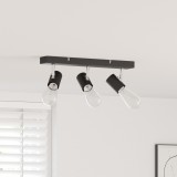 vidaXL mennyezeti spotlámpa 3 irányú állítható fekete E27