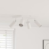 vidaXL Mennyezeti Spotlámpa 4 Utas Állítható Fehér GU10