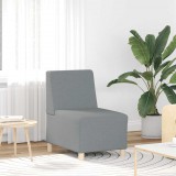 vidaXL Moduláris kanapéegység karfa nélkül, világosszürke, szövetből készült, 55 cm