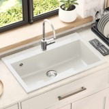 vidaXL Mosogató Fehér 795 x 505 mm Gránit
