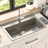 vidaXL Mosogató Szürke 795 x 505 mm Gránit