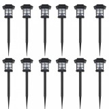 vidaXL Napelemes led kültéri lámpa szett 6 db cövek 8,6 x 8,6 x 38 cm