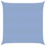 vidaXL Napernyő Vászon Kék és Fehér 7 x 7 m HDPE