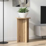 vidaXL Növényállvány 2 db Kézműves Tölgy Ø40 x 60 cm Szerelt Fa