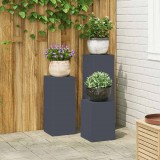 vidaXL Növényállvány 3 pcs Antracit Acél
