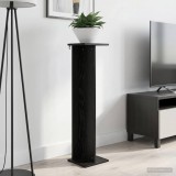 vidaXL Növényállvány Fekete Tölgy 25 x 25,5 x 100,5 cm Szerelt Fa