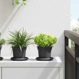 vidaXL Növénycserép 24 pcs Fekete Ø 12,5 x 10 cm Műanyag