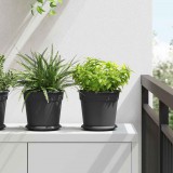 vidaXL Növénycserép 24 pcs Fekete Ø 19 x 16 cm Műanyag