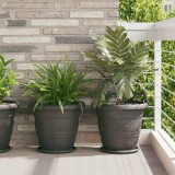 vidaXL Növénycserép 24 pcs Fekete Ø 39 x 32 cm Műanyag