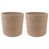 vidaXL Növényi Cserép Készlet 2 pcs Természetes Ø 21 x 21 cm