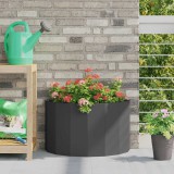 vidaXL Növénytartó Fekete 60 x 30 x 35 cm Acél
