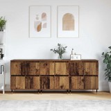 vidaXL Oldalszekrények 3 pcs Régi fa 180 x 35 x 70 cm Faanyag