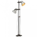 vidaXL Öntött vas állólámpa 2 db ezüstszínű lámpaernyővel E27