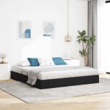 vidaXL Ottomán Ágykeret tárolóval Fekete 160 x 200 cm Bársony