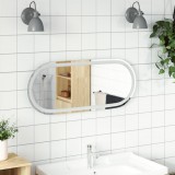 vidaXL Ovális LED-es fürdőszobai tükör 80 x 35 cm