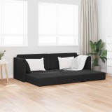 vidaXL Padlókanapé-ágy Fekete 213 x 70 x 77 cm Bársony