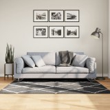 vidaXL PAMPLONA fekete és krém bolyhos modern szőnyeg 120 x 170 cm