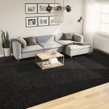 vidaXL PAMPLONA fekete magas szálú bolyhos modern szőnyeg 300 x 400 cm