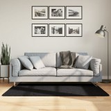 vidaXL PAMPLONA fekete magas szálú bolyhos modern szőnyeg 80 x 150 cm