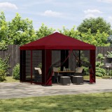 vidaXL Pavilon 3 x 3 m Burgundi Poliészter és acél 190 gsm