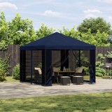 vidaXL Pavilon 3 x 3 m Kék Poliészter és acél 190 gsm