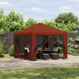vidaXL Pavilon 3 x 3 m Terrakotta Poliészter és acél 190 gsm
