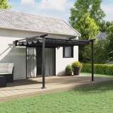 vidaXL Pavilon 300 x 300 x 200 cm Antracitszürke Poliészter