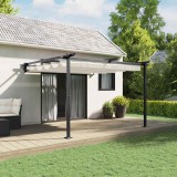 vidaXL Pavilon 300 x 300 x 200 cm Krémszínű Poliészter