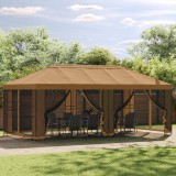 vidaXL Pavilon váz pavilon anyag nélkül 6 x 3 m Fekete Acél