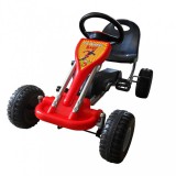 vidaXL Pedálos gokart piros
