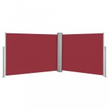 vidaXL Piros behúzható oldalsó napellenző 120 x 1000 cm
