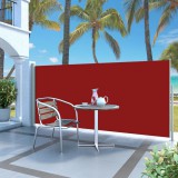 vidaXL Piros behúzható oldalsó napellenző 140 x 300 cm