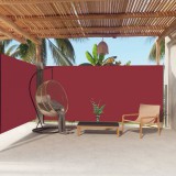 vidaXL Piros behúzható oldalsó napellenző 180 x 600 cm