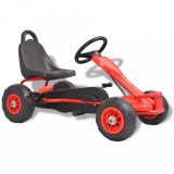 vidaXL Piros pedálos gokart pneumatikus gumikkal