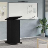 vidaXL Pódium Fekete tölgy Szerelt Fa 55 x 55 x 107 cm