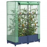 vidaXL Rattan megjelenésű magaságyás melegháztakaróval 80x40x123 cm