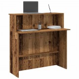vidaXL Recepciós pult antik fa 100x50x103,5 cm szerelt fa