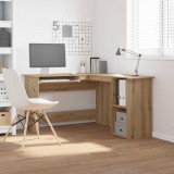 vidaXL Sarokasztal kézműves tölgy 120x140x75 cm műszaki fa