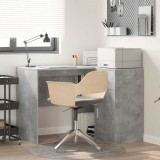 vidaXL Sarokíróasztal fiókkal polcokkal Beton Szürke 102 x 88 x 75 cm