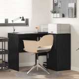 vidaXL Sarokíróasztal fiókkal polcokkal Fekete tölgy 102 x 88 x 75 cm