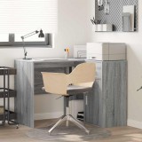 vidaXL Sarokíróasztal fiókkal polcokkal Szürke Sonoma 102 x 88 x 75 cm
