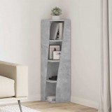 vidaXL Sarokszekrény Beton Szürke 27,5x27x102cm Faanyag