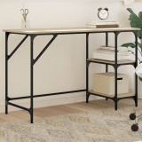vidaXL Sonoma tölgy színű fém és szerelt fa íróasztal 120 x 50 x 75 cm